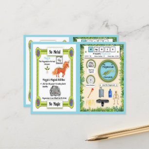 Maggie - Magnethorn Einhornspielkarte Postkarte