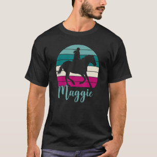 Maggie Name Equestrian Maggie Horse Girl T-Shirt