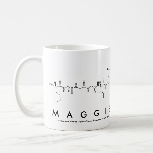 Maggie Peptid-Namen-Tasse Kaffeetasse (Links)