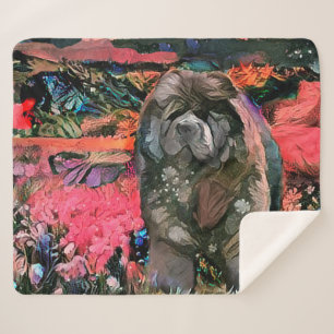 MAGGIE schwarze Chow-Chow SHERPA Größen DECKE 3 Sherpadecke