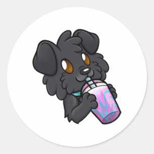 Maggie Unicorn Frappuccino Runder Aufkleber