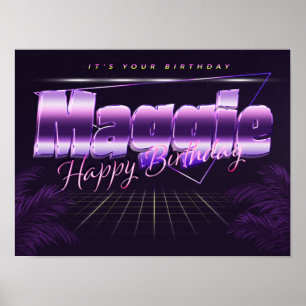 Maggie Vorname lila retro Pfingster Poster