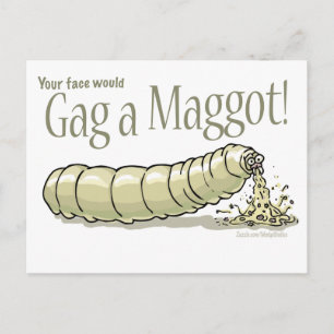 maggot_gag_zazzle postkarte