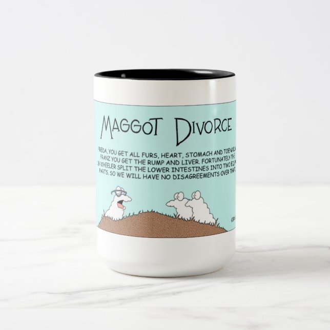 Maggot Scheidung Zweifarbige Tasse (Mittel)