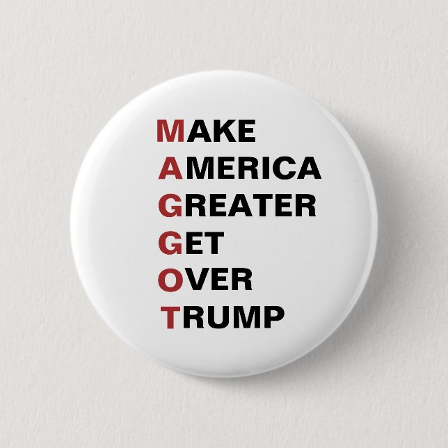 Maggot Trump überwindet Trump 2024 Button (Vorderseite)