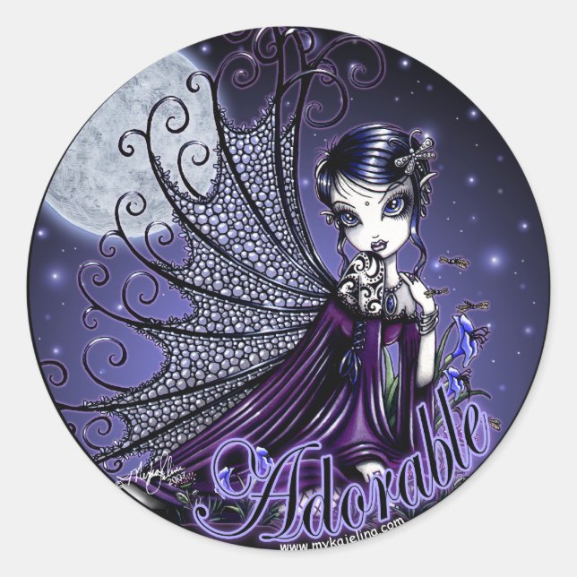 "Maggy" Stickers Viktorianisch Gothic Moon Light F (Vorderseite)