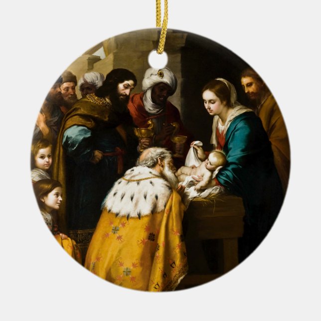 Magi Present Jesus Geschenke Keramik Ornament (Vorne)