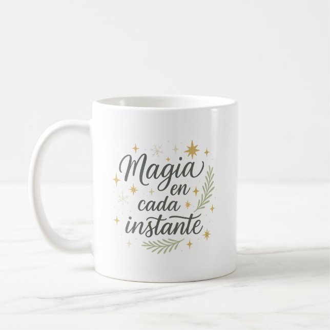 ✨ Magia en Cada Instante – Diseño Navideño  Kaffeetasse (Links)