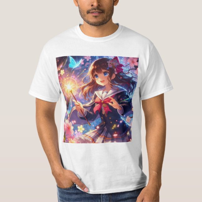 Magia en el Aire: Dibujo Encantado de Bruja T-Shirt (Vorderseite)