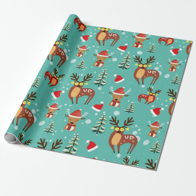Magia Invernal de Renos Geschenkpapier (Ungerollt)