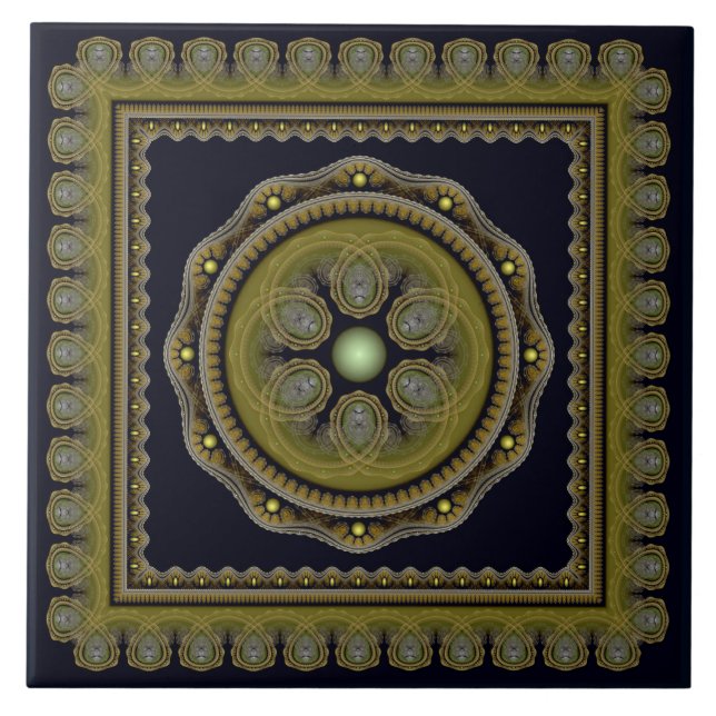 Magian fabelhafte gerahmte Ornament Fliese (Vorderseite)
