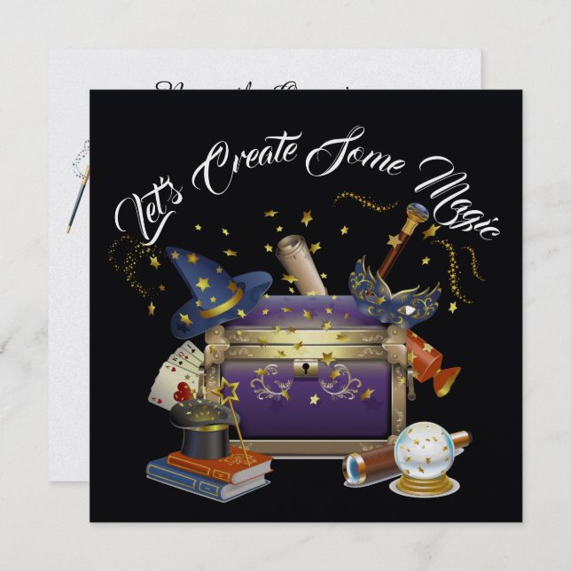 Magic 3 Einladung erstellen (Vorne/Hinten)