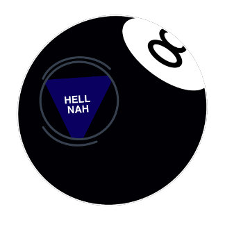 Magic 8 Ball Bin ich dumm? Ironische Bowlingkugel Aufkleber