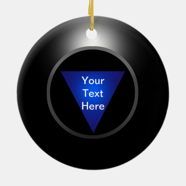 Magic 8 Ball - Ihr Text Keramik Ornament (Hinten)