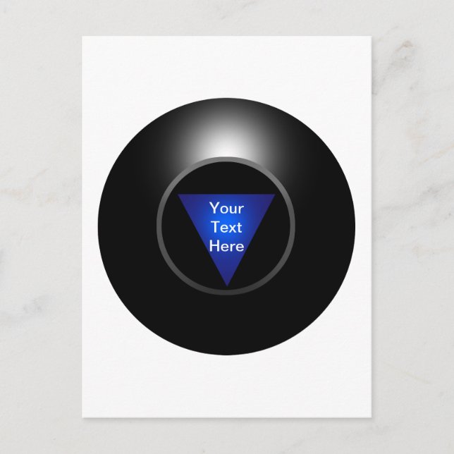 Magic 8 Ball - Ihr Text Postkarte (Vorderseite)