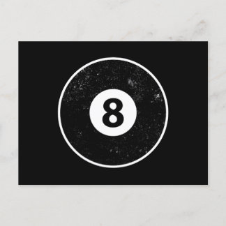 Magic Aight Ball Billiard Pool Einladungspostkarte