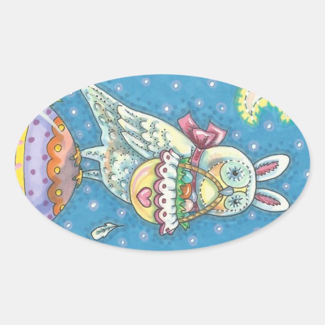 MAGIC BARN OWL & EASTER EGG BASKET, BIRD STICKER (Vorderseite)