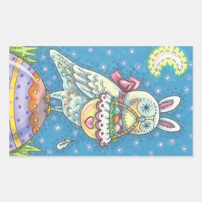 MAGIC BARN OWL & EASTER EGG BASKET, BIRD STICKER (Vorderseite)