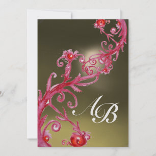 MAGIC BERRIES 3,MONOGRAMM Ruby Eis Einladung