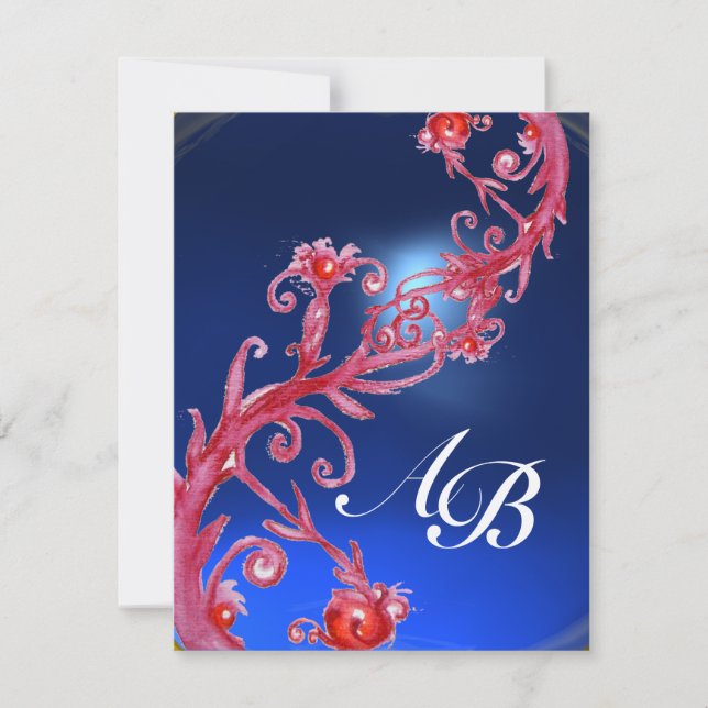 MAGIC BERRIES 4,MONOGRAM Gold aus Saphir Einladung (Vorderseite)