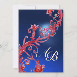 MAGIC BERRIES 4,MONOGRAM Roter Saphir-Champagner Einladung