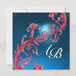 MAGIC BERRIES 4,MONOGRAM Roter Saphir-Champagner Einladung