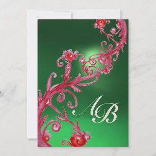MAGIC BERRIES 4,MONOGRAM Rotschampagner Einladung