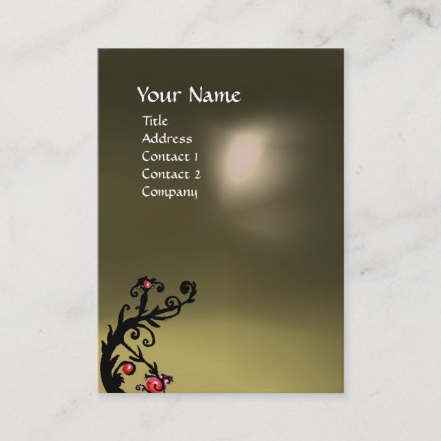 MAGIC BERRIES GRAY AGATE GEM MONOGRAM VISITENKARTE (Vorderseite)