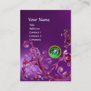 MAGIC BERRIES GREEN GEM MONOGRAM Amethyst lila Visitenkarte