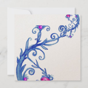 MAGIC BERRIES, lila Gold aus weißem Metall Einladung