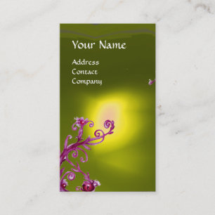 MAGIC BERRIES MONOGRAM gelb Visitenkarte