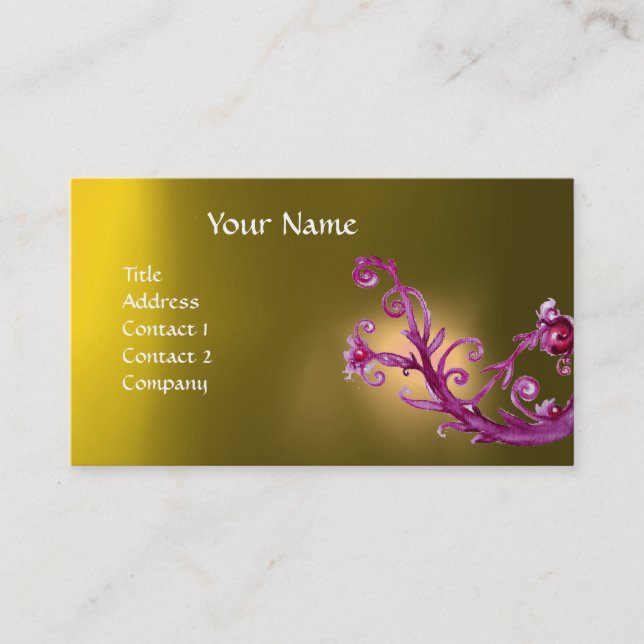 MAGIC BERRIES MONOGRAM GEM gelb Visitenkarte (Vorderseite)