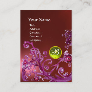 MAGIC BERRIES MONOGRAM GEM ruby rot gelb Visitenkarte