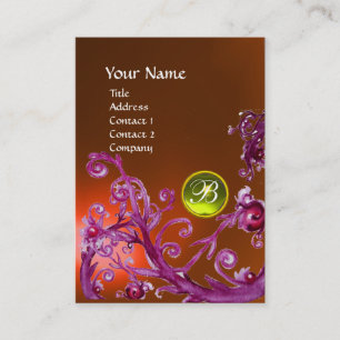 MAGIC BERRIES MONOGRAM GEM topaz orange gelb Visitenkarte
