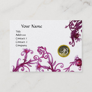 MAGIC BERRIES MONOGRAM, Gray Agate Platin Visitenkarte