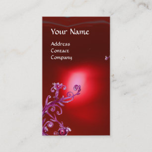 MAGIC BERRIES MONOGRAM rot Visitenkarte