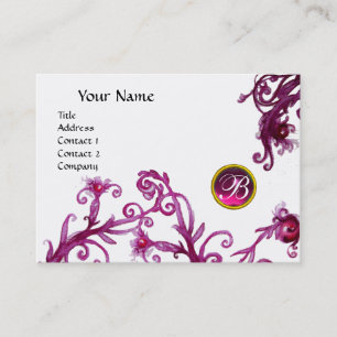 MAGIC BERRIES MONOGRAM, rubinrosa Visitenkarte