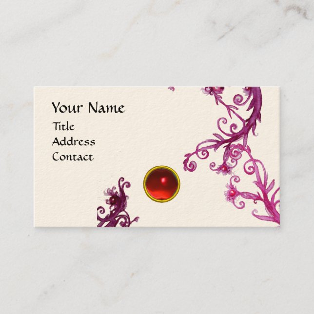 MAGIC BERRIES MONOGRAM Swirl Edelcreme Visitenkarte (Vorderseite)