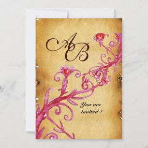 MAGIC BERRIES MONOGRAM Wachs Siegel Perchment Einladung