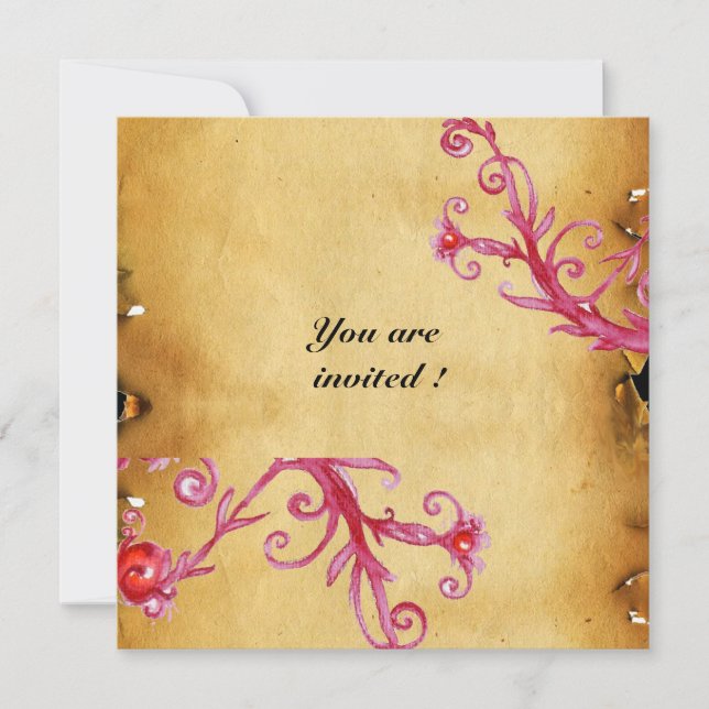 MAGIC BERRIES MONOGRAM Wachs Siegel Perchment Einladung (Vorderseite)