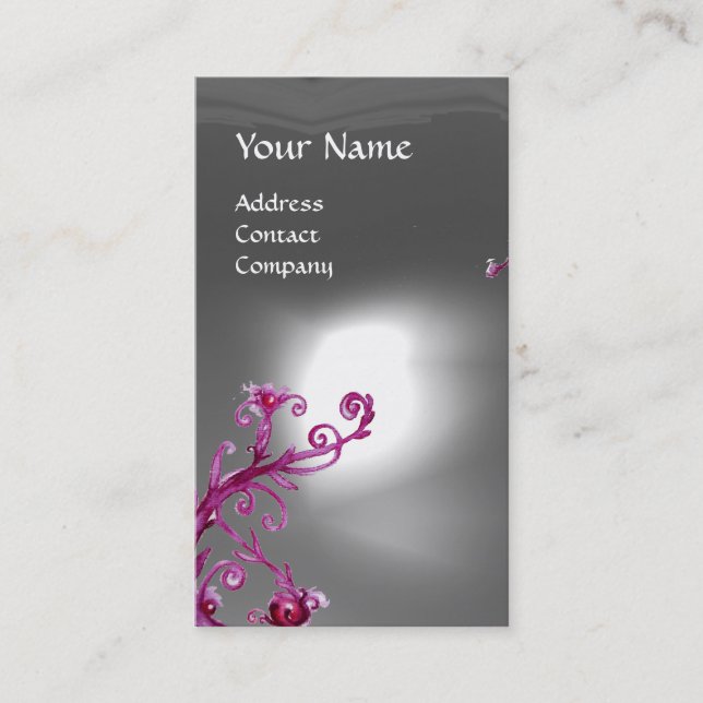 MAGIC BERRIES MONOGRAM weiß Visitenkarte (Vorderseite)