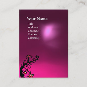 MAGIC BERRIES PINK FUCHSIA AMETHYST GEM MONOGRAM VISITENKARTE