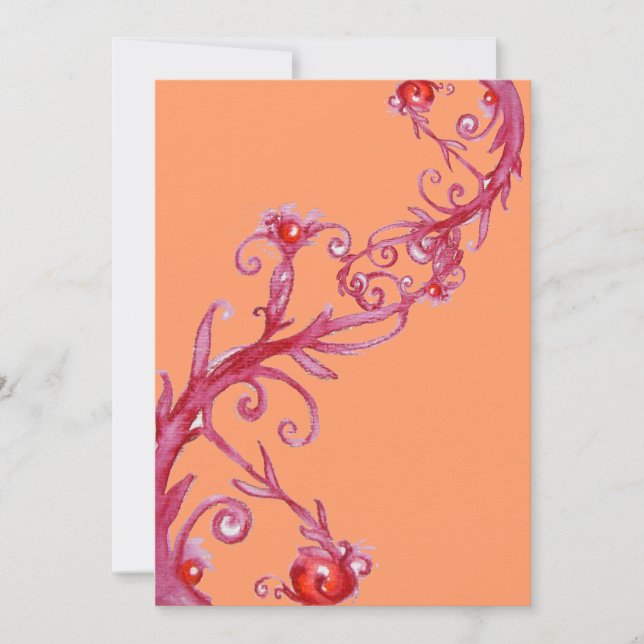 MAGIC BERRIES, rosa Einladung (Vorderseite)