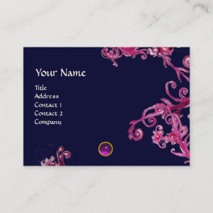 MAGIC BERRIS LILA AMETHYST GEM MONOGRAM VISITENKARTE