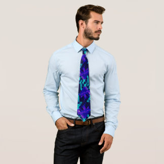 Magic Blue Rose Reading Neck Tie Krawatte