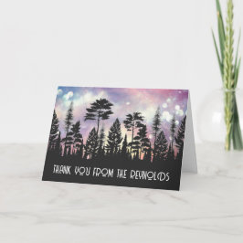 Magic Bokeh Forest Danke Karte