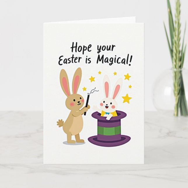 Magic Bunnies Holiday Card Karte (Vorderseite)