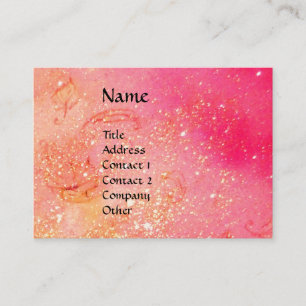 MAGIC BUTTERFLY pink, fuchsiengelb goldfarbene Gli Visitenkarte