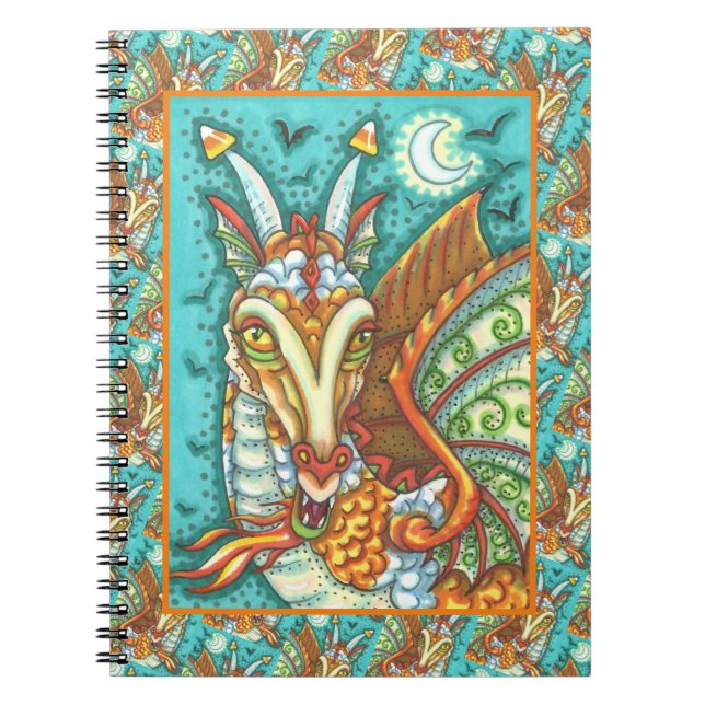 MAGIC CANDY CORN DRAGON, HALLOWEEN FANTASY BEAST NOTIZBLOCK (Vorderseite)