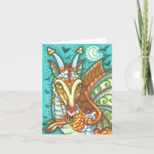 MAGIC CANDY CORN DRAGON, HALLOWEEN FANTASY Blank Karte